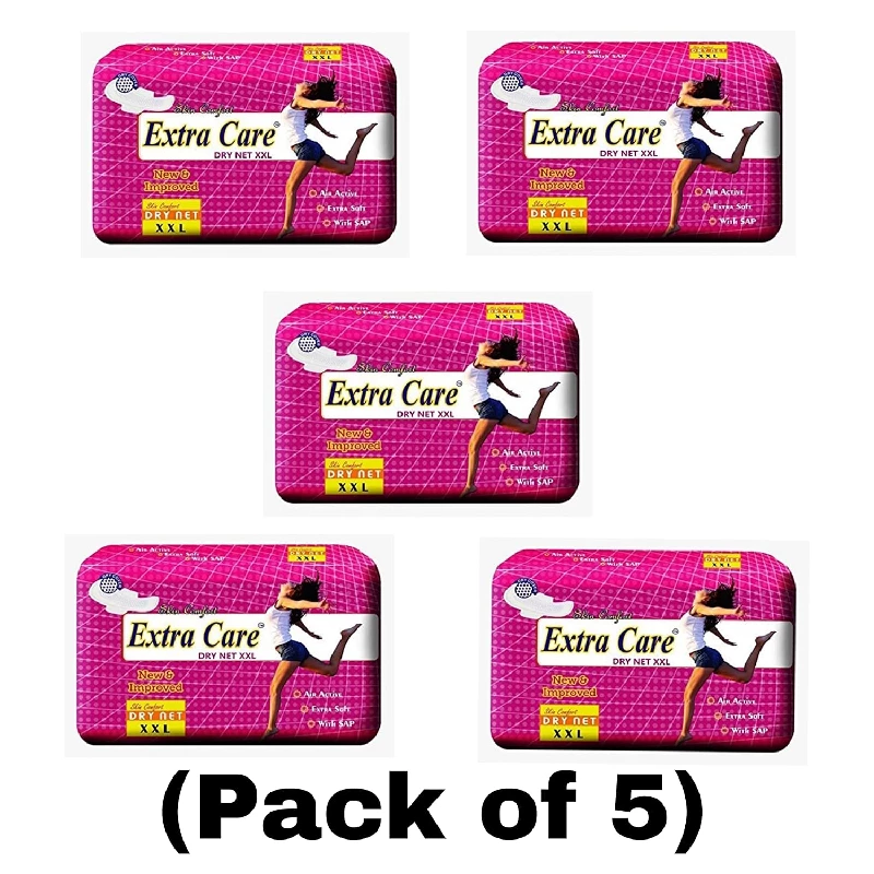 Extra Care Dry Net Sanitary Pads, 35 Pads-2.webp